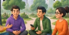 Interacting neighborhood people